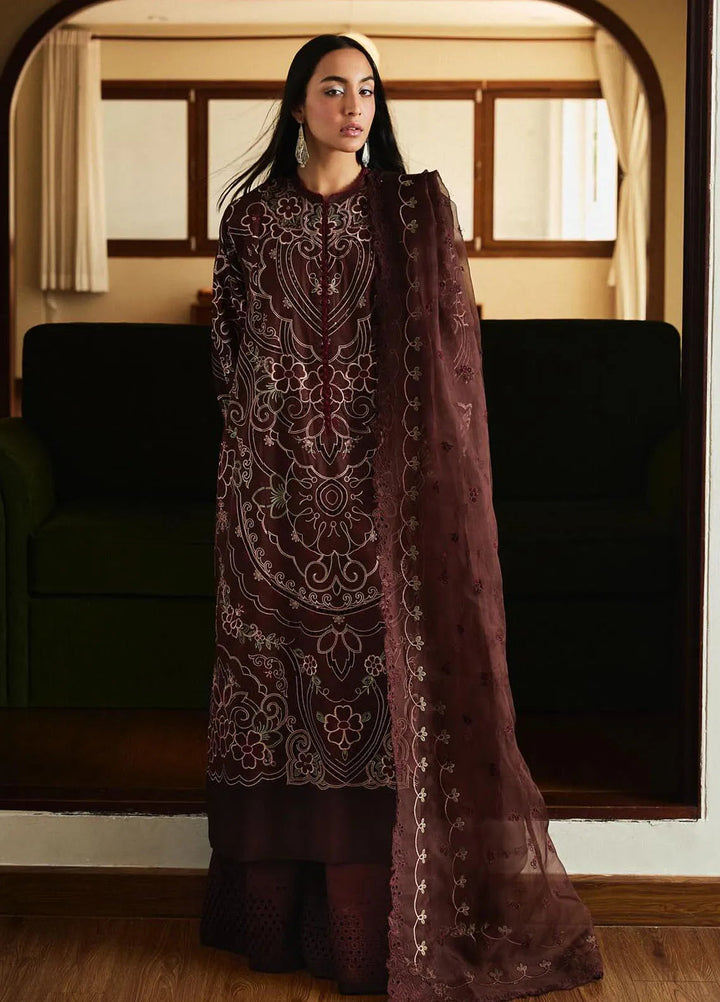 Satori by Zara Shahjahan Embroidered Lawn Suit Unstitched 3 Piece ZS25SL D-04 B Shizumi - Summer Collection