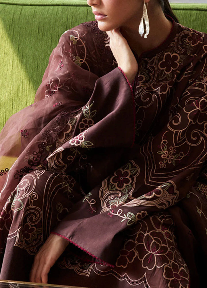 Satori by Zara Shahjahan Embroidered Lawn Suit Unstitched 3 Piece ZS25SL D-04 B Shizumi - Summer Collection