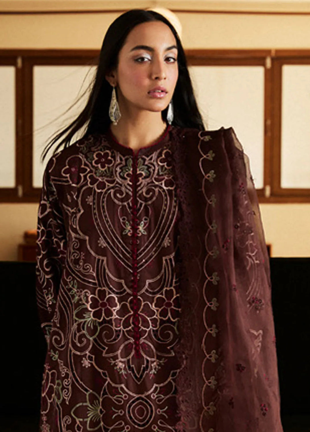 Satori by Zara Shahjahan Embroidered Lawn Suit Unstitched 3 Piece ZS25SL D-04 B Shizumi - Summer Collection