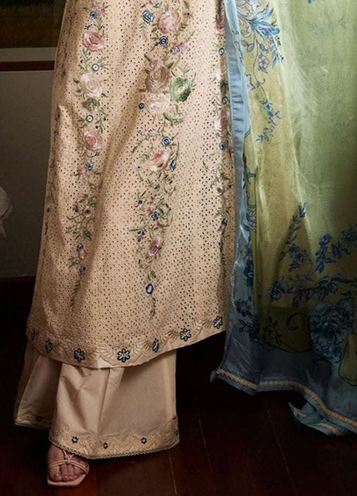 Satori by Zara Shahjahan Embroidered Lawn Suit Unstitched 3 Piece ZS25SL D-05 A Asa - Summer Collection