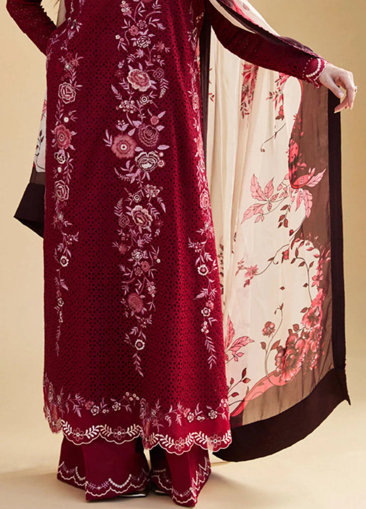 Satori by Zara Shahjahan Embroidered Lawn Suit Unstitched 3 Piece ZS25SL D-05 B Asa - Summer Collection