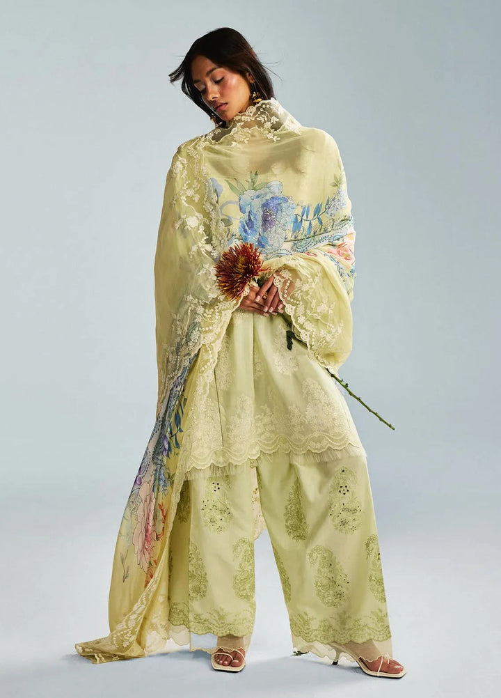 Satori by Zara Shahjahan Embroidered Lawn Suit Unstitched 3 Piece ZS25SL D-06 A Rai - Summer Collection