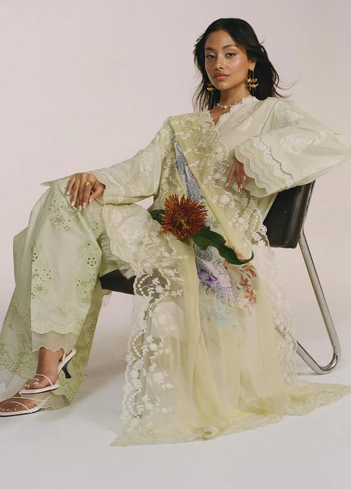 Satori by Zara Shahjahan Embroidered Lawn Suit Unstitched 3 Piece ZS25SL D-06 A Rai - Summer Collection