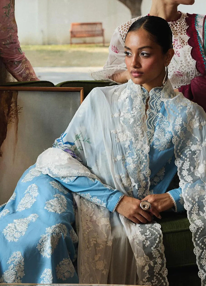 Satori by Zara Shahjahan Embroidered Lawn Suit Unstitched 3 Piece ZS25SL D-06 B Rai - Summer Collection