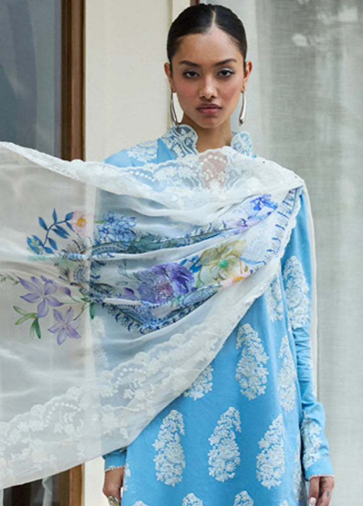 Satori by Zara Shahjahan Embroidered Lawn Suit Unstitched 3 Piece ZS25SL D-06 B Rai - Summer Collection