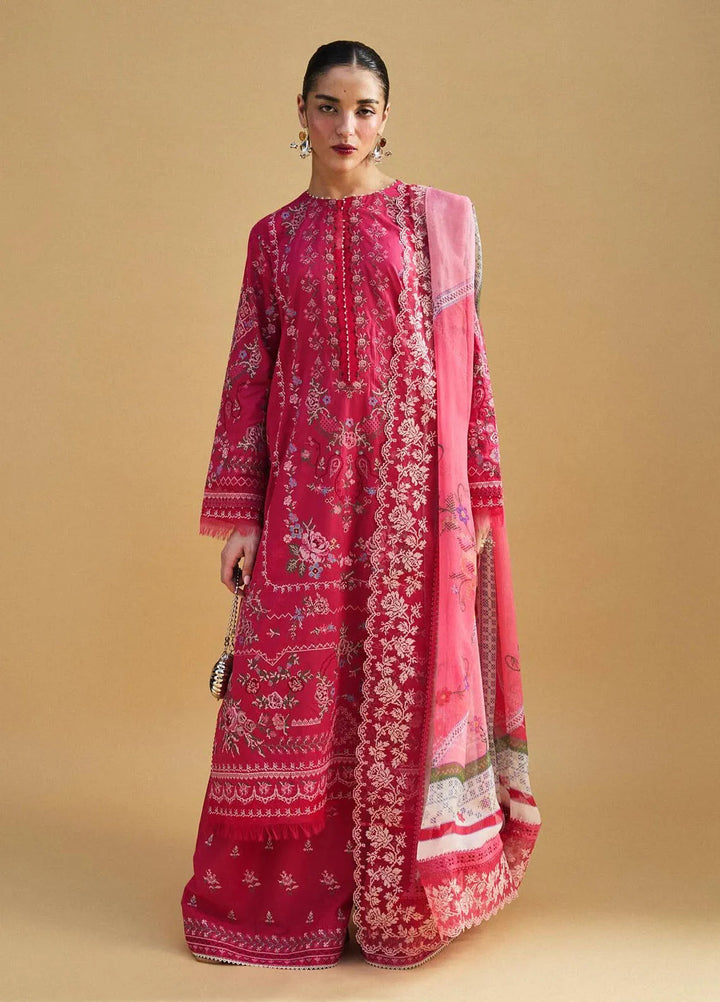 Satori by Zara Shahjahan Embroidered Lawn Suit Unstitched 3 Piece ZS25SL D-07 A Hikari - Summer Collection
