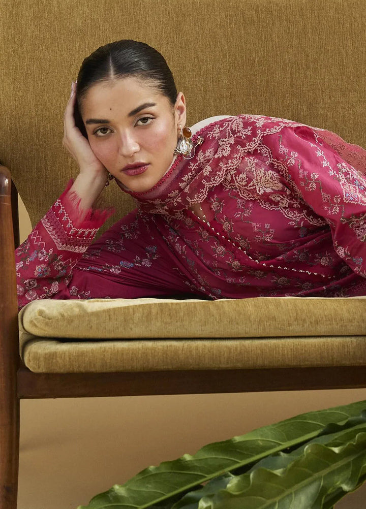 Satori by Zara Shahjahan Embroidered Lawn Suit Unstitched 3 Piece ZS25SL D-07 A Hikari - Summer Collection