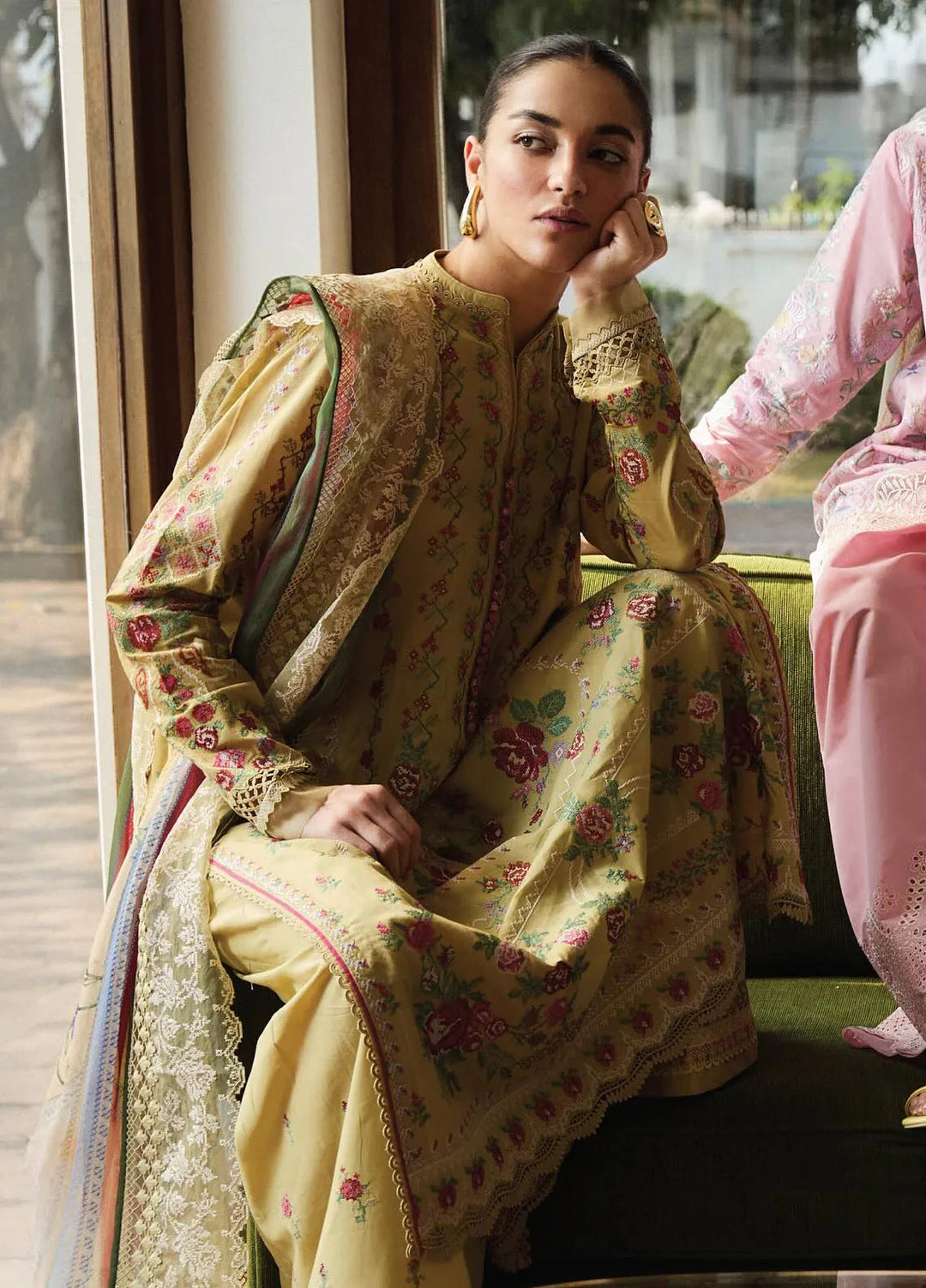 Satori by Zara Shahjahan Embroidered Lawn Suit Unstitched 3 Piece ZS25SL D-07 B Hikari - Summer Collection