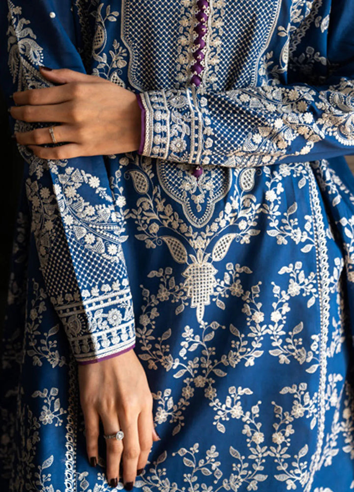 Satori by Zara Shahjahan Embroidered Lawn Suit Unstitched 3 Piece ZS25SL D-08 B Mei - Summer Collection