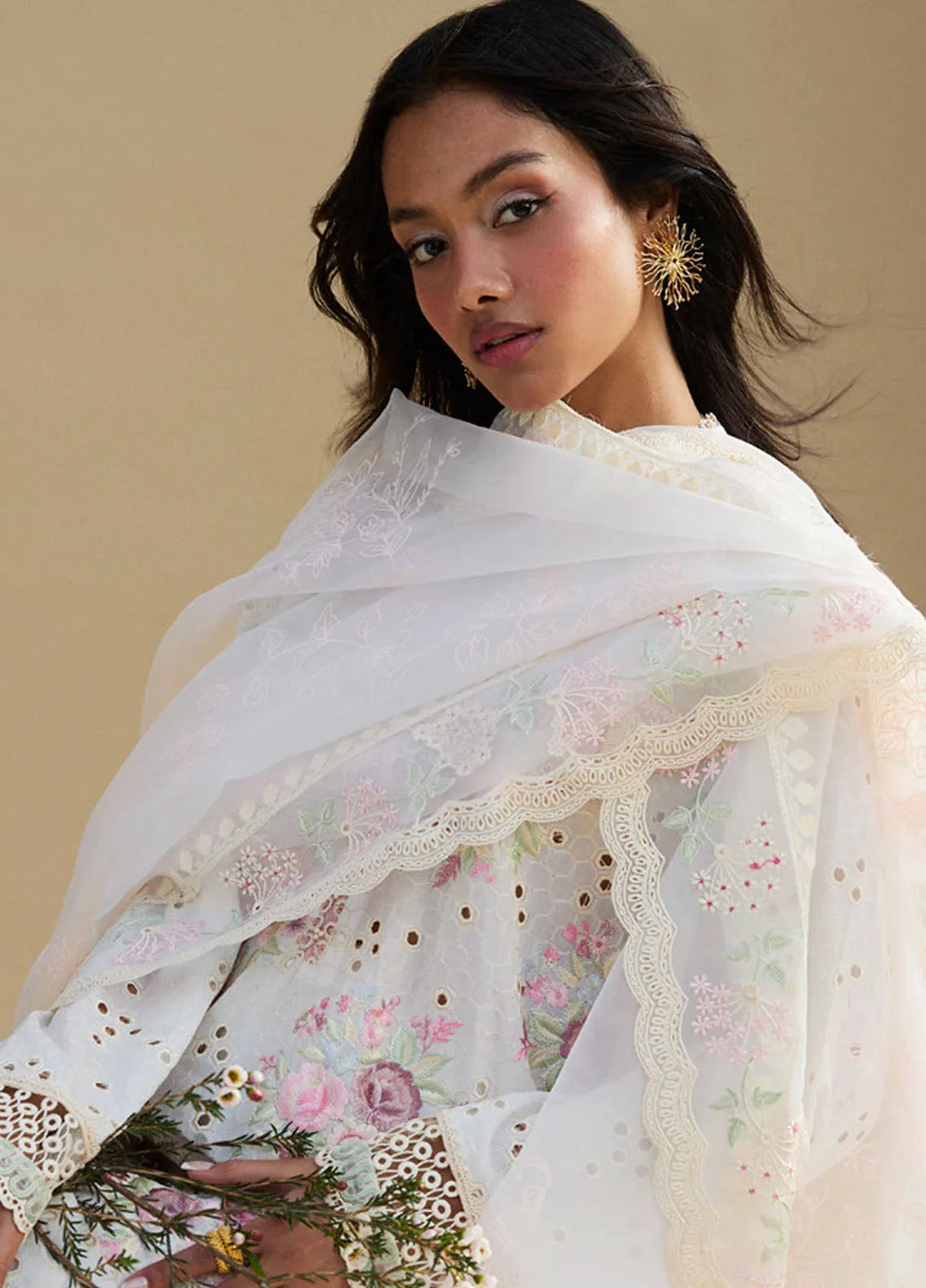 Satori by Zara Shahjahan Embroidered Lawn Suit Unstitched 3 Piece ZS25SL D-10 A Kairo - Summer Collection