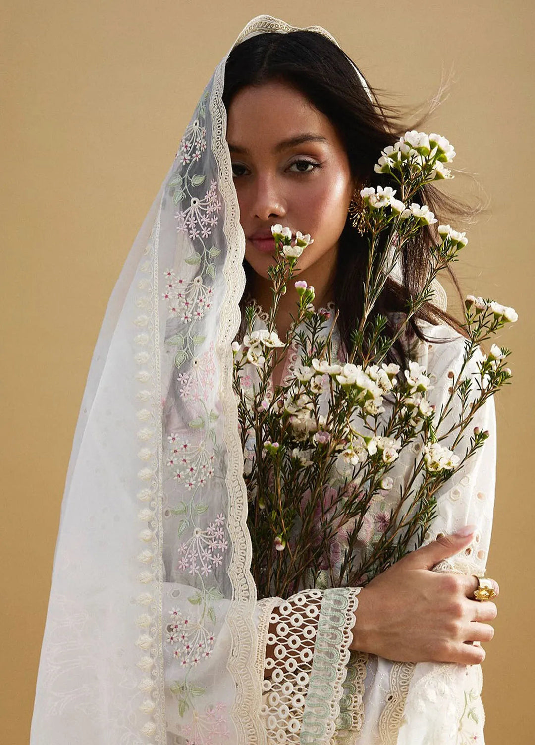 Satori by Zara Shahjahan Embroidered Lawn Suit Unstitched 3 Piece ZS25SL D-10 A Kairo - Summer Collection