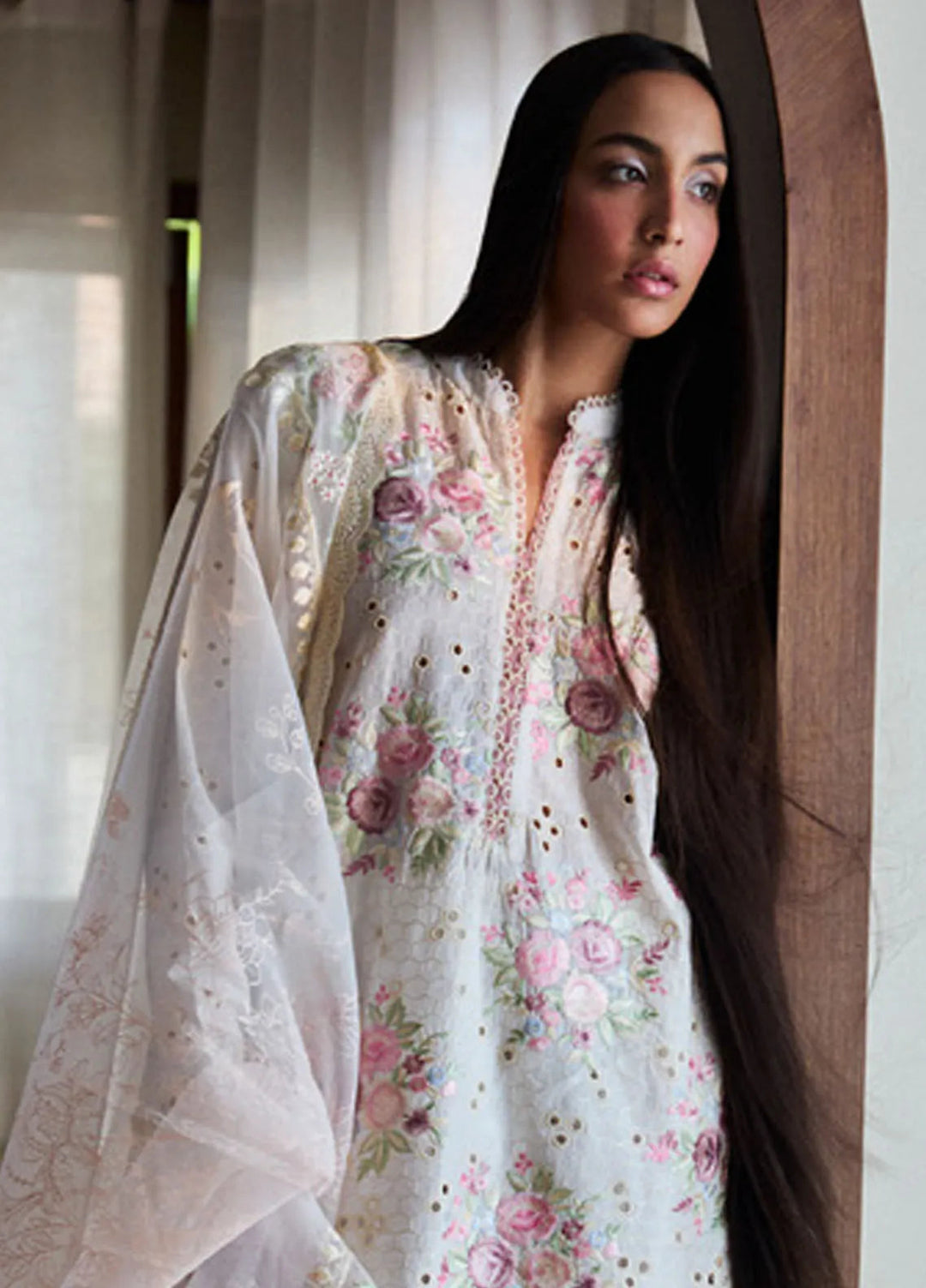 Satori by Zara Shahjahan Embroidered Lawn Suit Unstitched 3 Piece ZS25SL D-10 A Kairo - Summer Collection