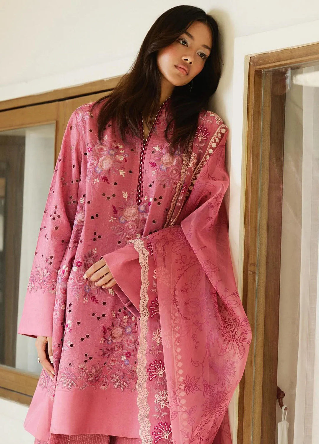 Satori by Zara Shahjahan Embroidered Lawn Suit Unstitched 3 Piece ZS25SL D-10 B Kairo - Summer Collection