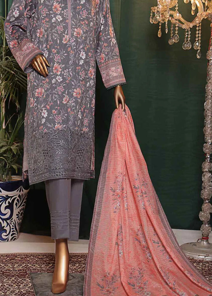 Satranga by HZ Textiles Embroidered Lawn Suits Unstitched 3 Piece HZ24SL SEC-179 - Summer Collection