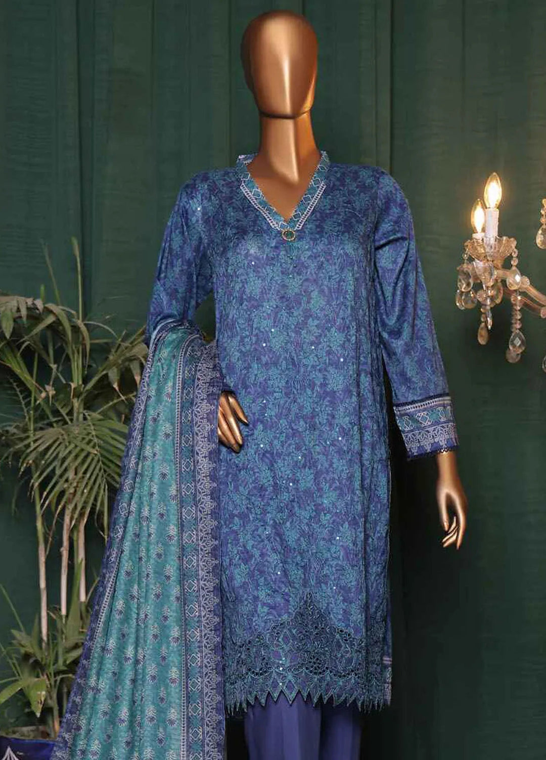 Satranga by HZ Textiles Embroidered Lawn Suits Unstitched 3 Piece HZ24SL SEC-181 - Summer Collection