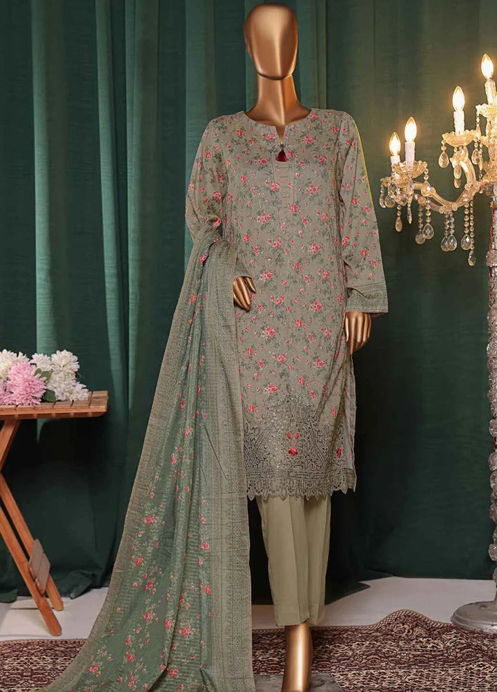 Satranga by HZ Textiles Embroidered Lawn Suits Unstitched 3 Piece HZ24SL SEC-182 - Summer Collection
