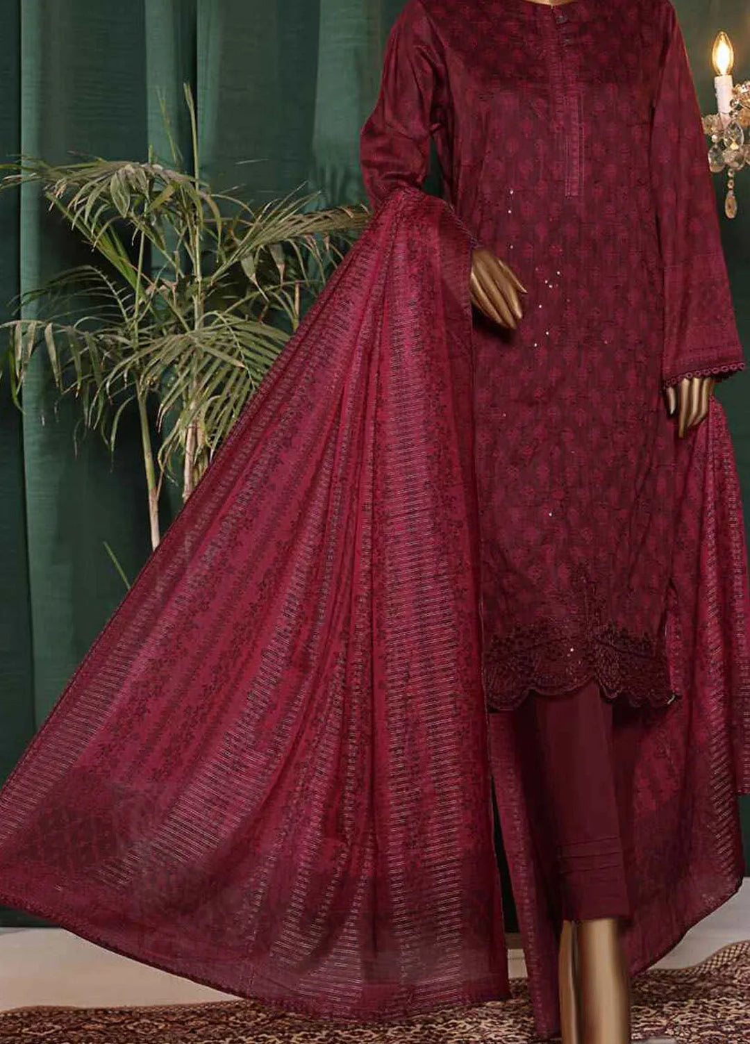 Satranga by HZ Textiles Embroidered Lawn Suits Unstitched 3 Piece HZ24SL SEC-184 - Summer Collection