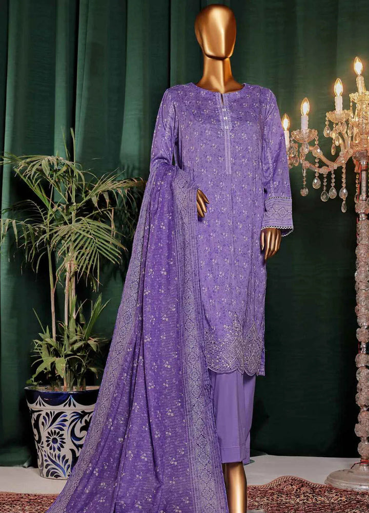 Satranga by HZ Textiles Embroidered Lawn Suits Unstitched 3 Piece HZ24SL SEC-185 - Summer Collection