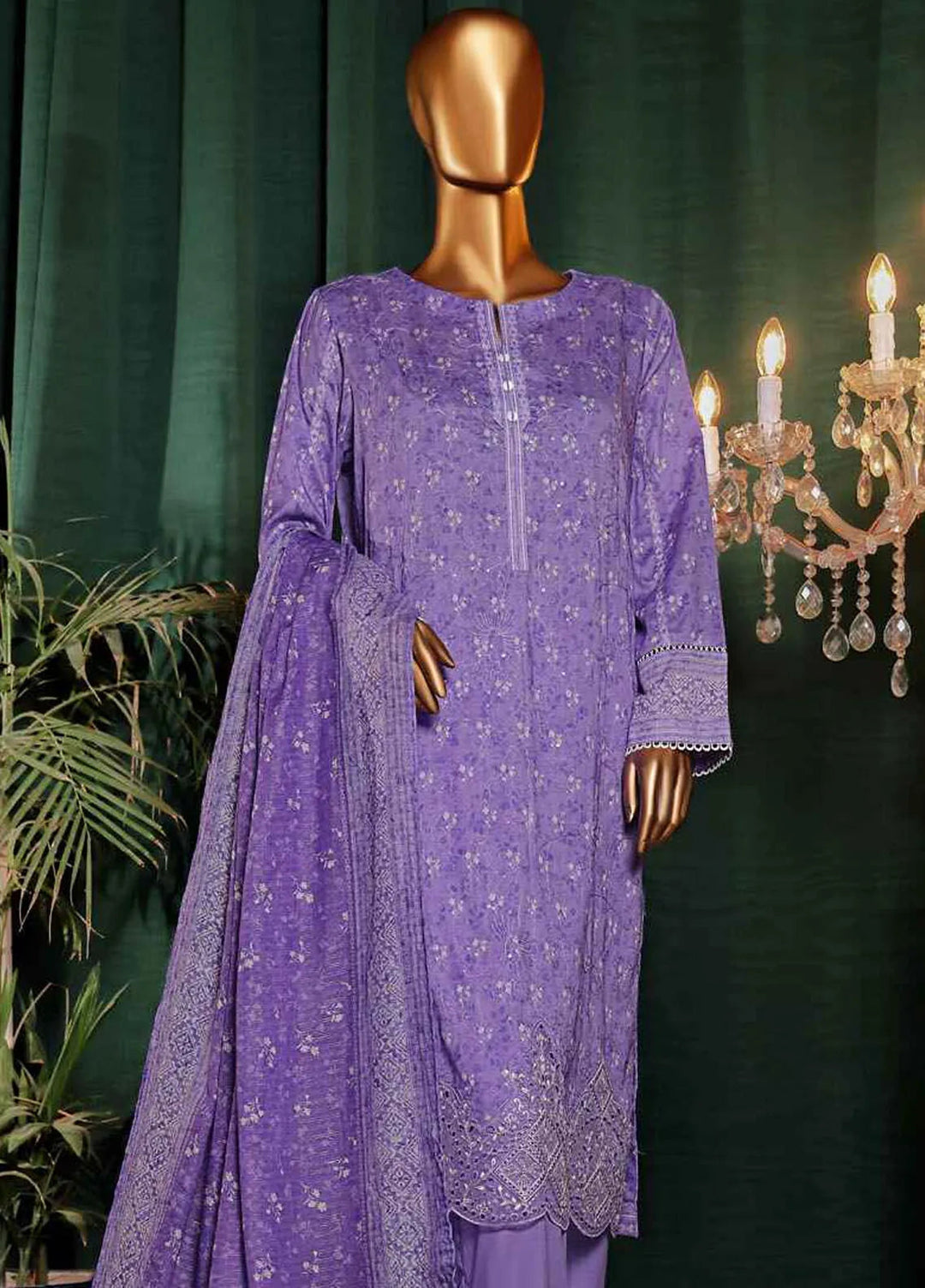 Satranga by HZ Textiles Embroidered Lawn Suits Unstitched 3 Piece HZ24SL SEC-185 - Summer Collection