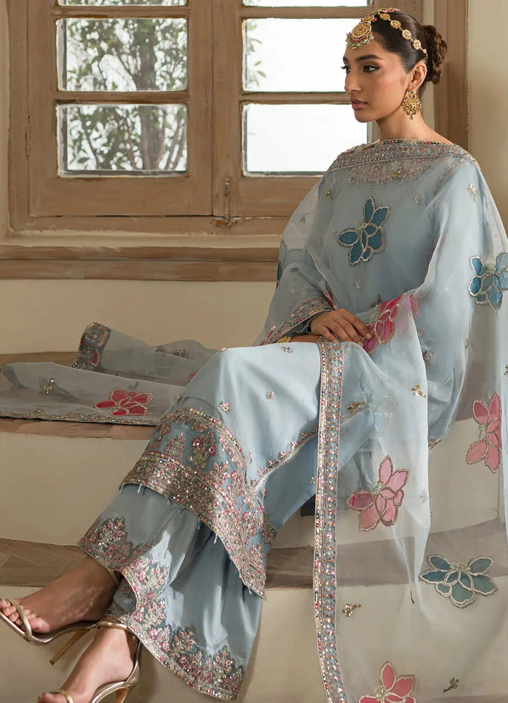 Sauve by Emaan Embroidered Organza Suit Unstitched 3 Piece EA24S Esra - Summer Collection
