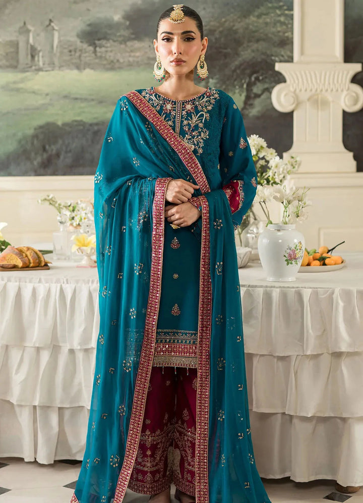 Sauve by Emaan Embroidered Chiffon Suit Unstitched 3 Piece EA24S Lara - Summer Collection