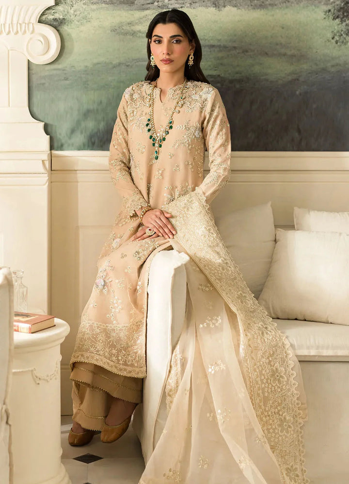 Sauve by Emaan Embroidered Organza Suit Unstitched 3 Piece EA24S Aruna - Summer Collection