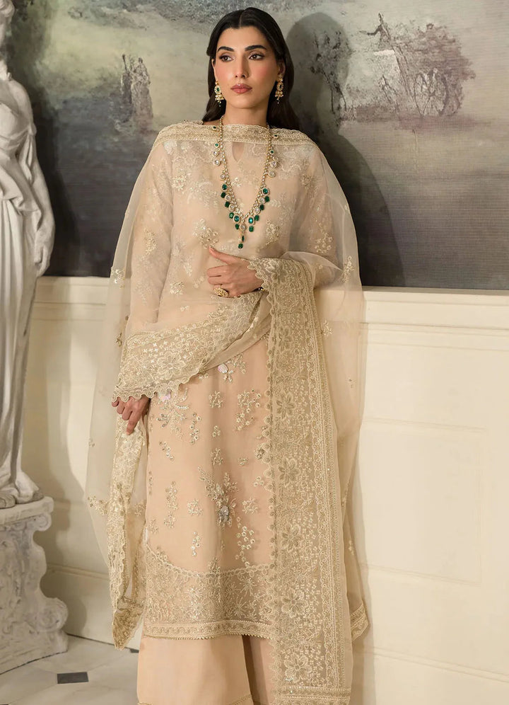 Sauve by Emaan Embroidered Organza Suit Unstitched 3 Piece EA24S Aruna - Summer Collection