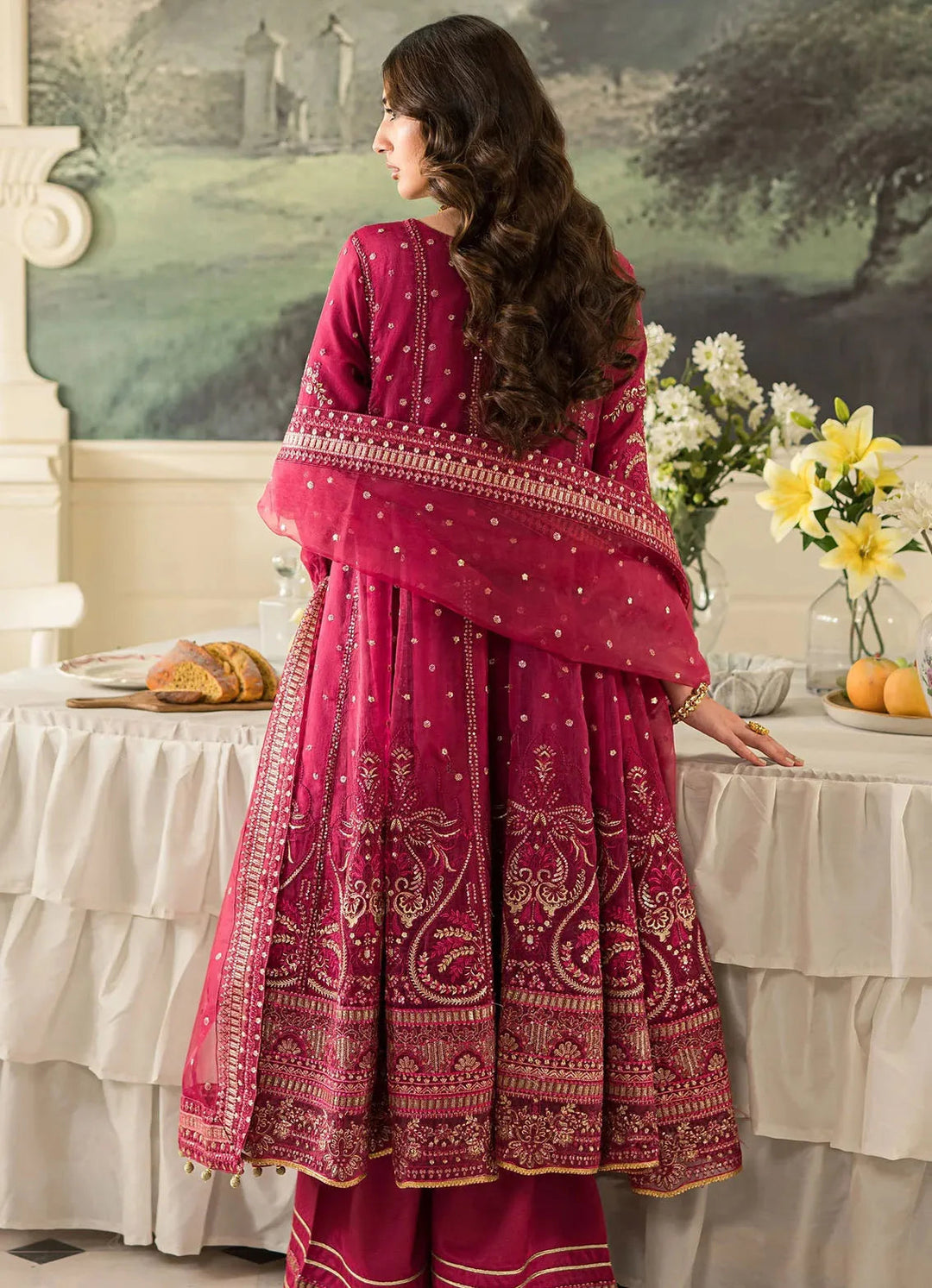 Sauve by Emaan Embroidered Organza Suit Unstitched 3 Piece EA24S Salvia - Summer Collection