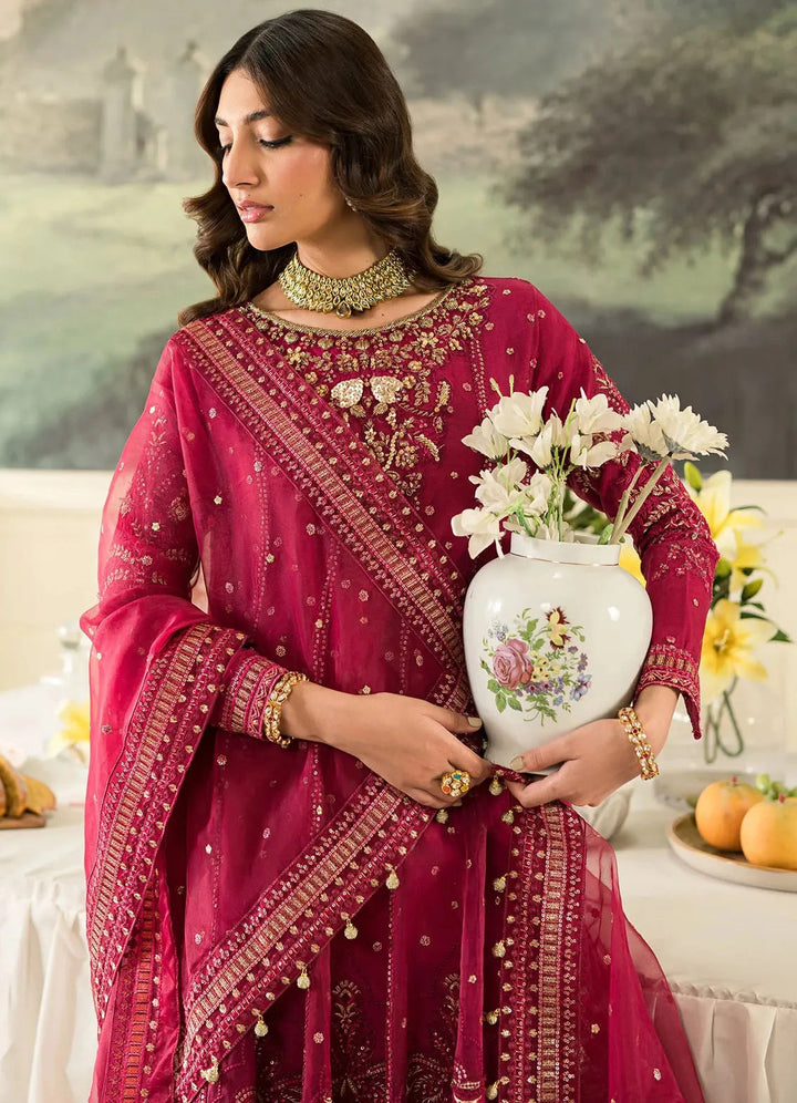Sauve by Emaan Embroidered Organza Suit Unstitched 3 Piece EA24S Salvia - Summer Collection