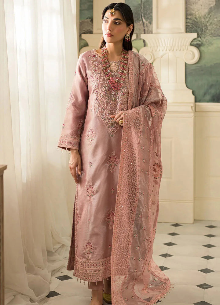 Sauve by Emaan Embroidered Zari Mesoury Suit Unstitched 3 Piece EA24S Zale - Summer Collection