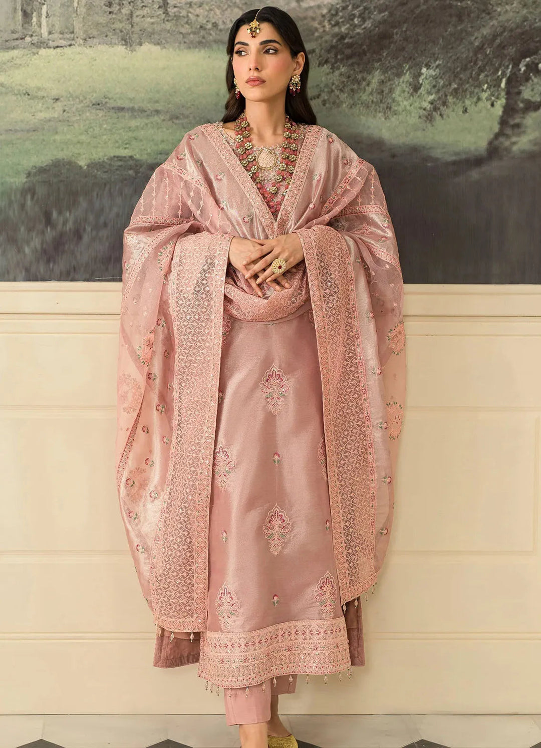 Sauve by Emaan Embroidered Zari Mesoury Suit Unstitched 3 Piece EA24S Zale - Summer Collection