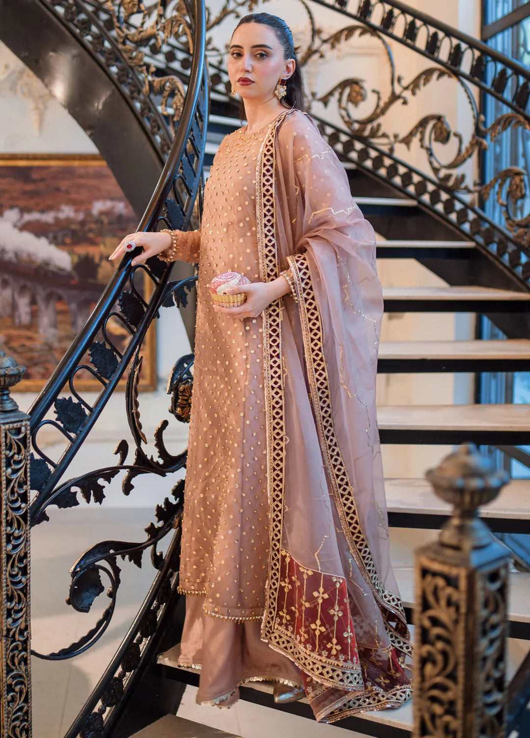 Savoir by Sahane Embroidered Organza Suits Unstitched 3 Piece CT-140001 Lirio - Luxury Collection