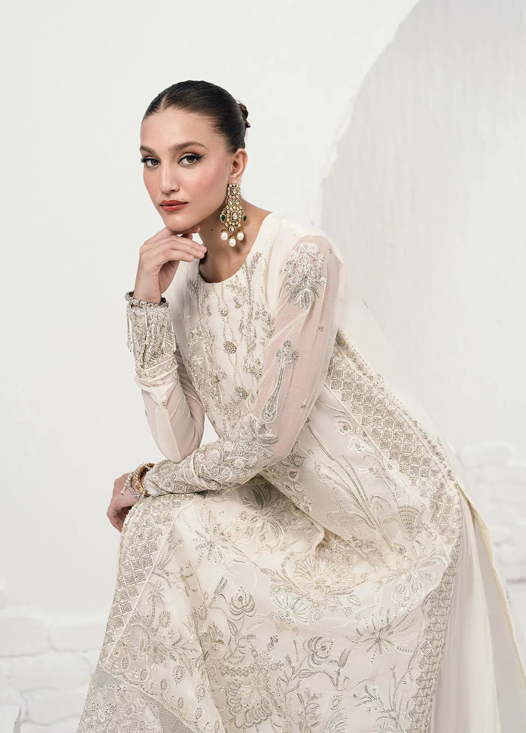 Savoir by Sahane Embroidered Chiffon Suits Unstitched 3 Piece CT-140003 Ombre - Luxury Collection