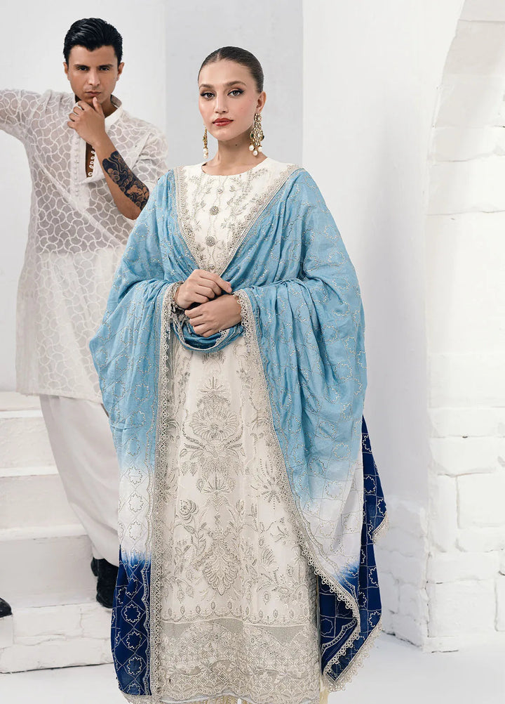Savoir by Sahane Embroidered Chiffon Suits Unstitched 3 Piece CT-140003 Ombre - Luxury Collection