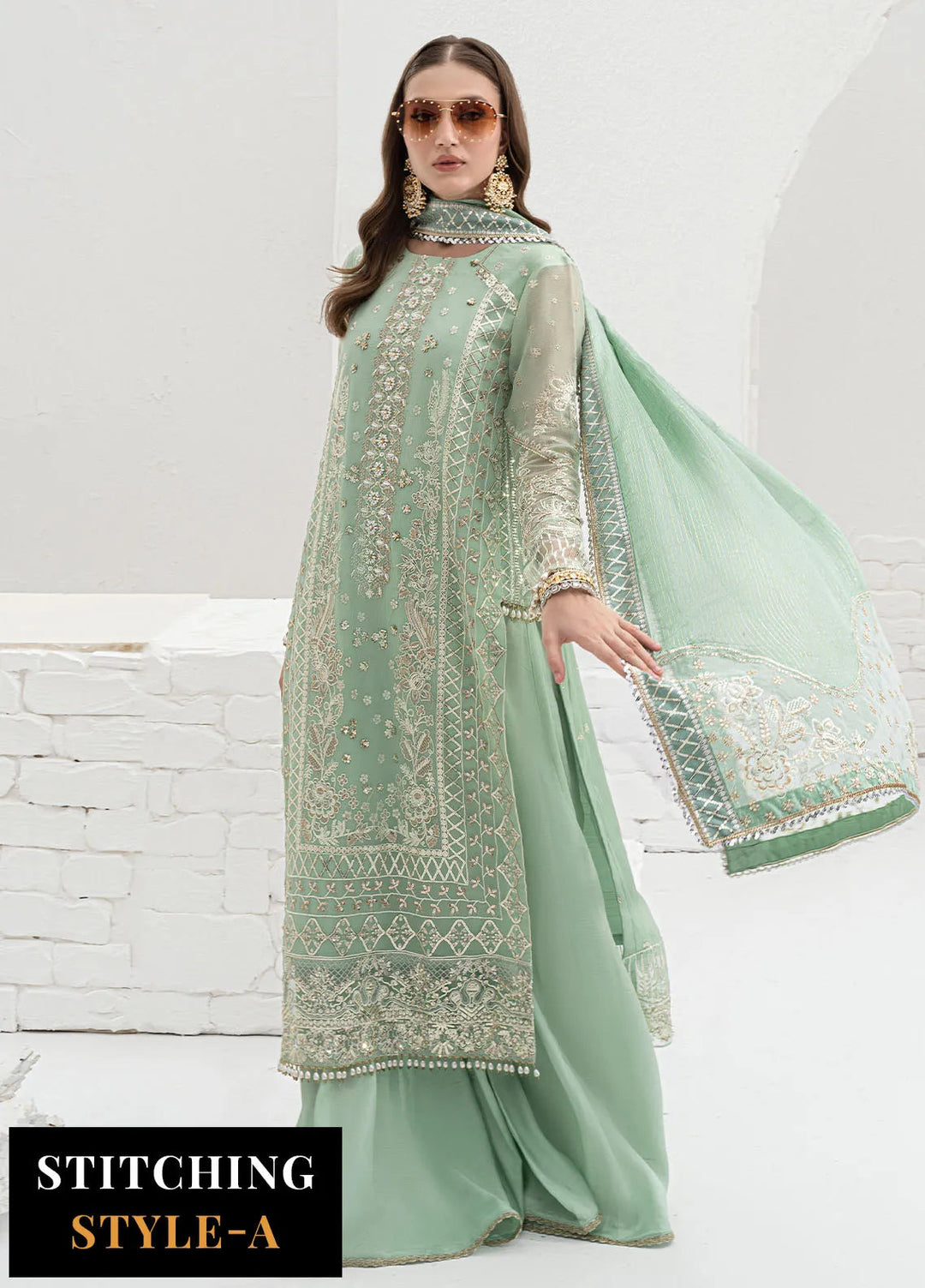 Savoir by Sahane Embroidered Chiffon Suits Unstitched 3 Piece CT-140008 Elise - Luxury Collection
