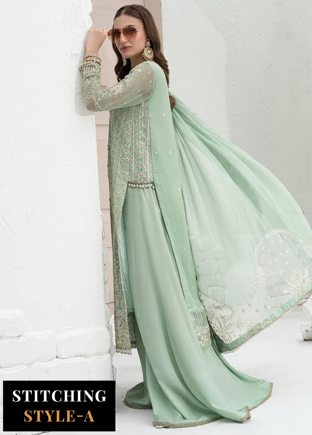 Savoir by Sahane Embroidered Chiffon Suits Unstitched 3 Piece CT-140008 Elise - Luxury Collection