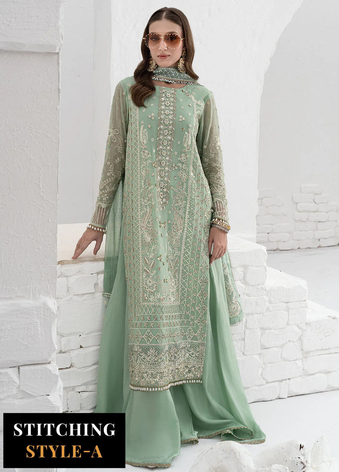 Savoir by Sahane Embroidered Chiffon Suits Unstitched 3 Piece CT-140008 Elise - Luxury Collection