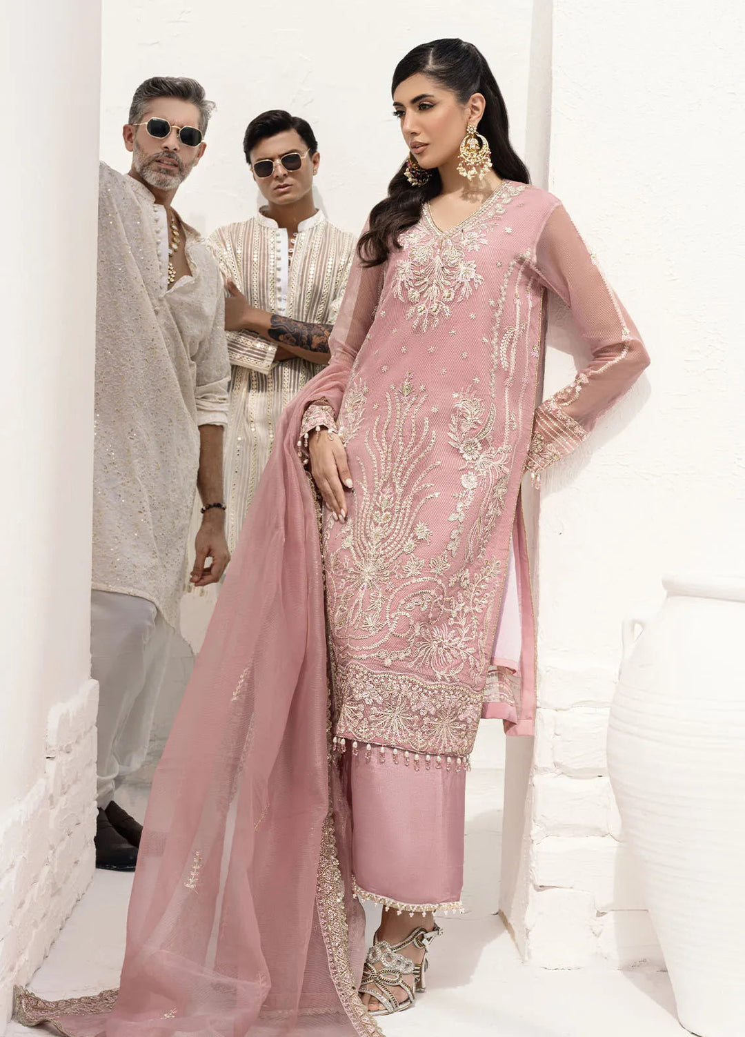 Savoir by Sahane Embroidered Cotton Net Suits Unstitched 3 Piece CT-140006 Nenufar - Luxury Collection