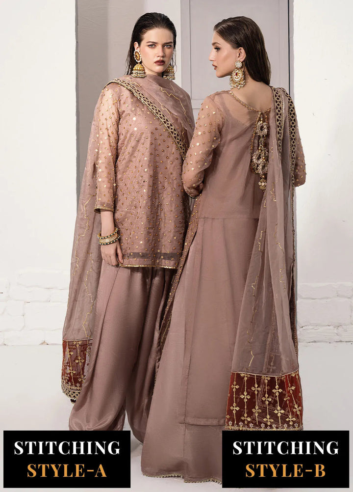 Savoir by Sahane Embroidered Organza Suits Unstitched 3 Piece CT-140001 Lirio - Luxury Collection