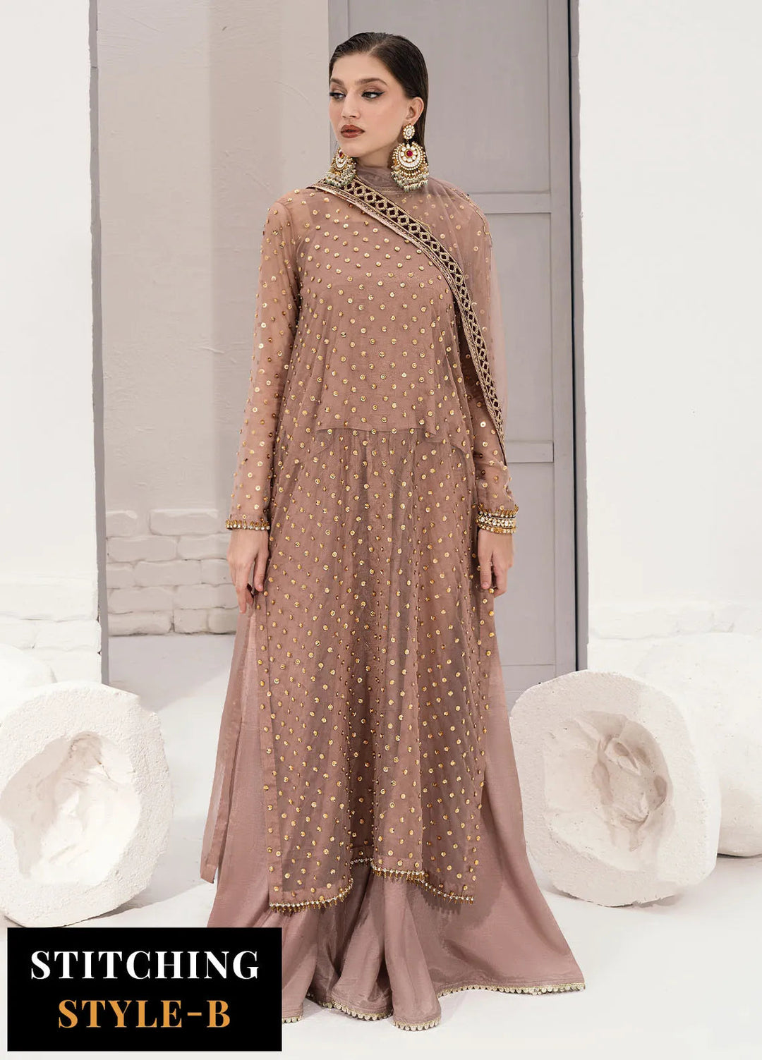 Savoir by Sahane Embroidered Organza Suits Unstitched 3 Piece CT-140001 Lirio - Luxury Collection