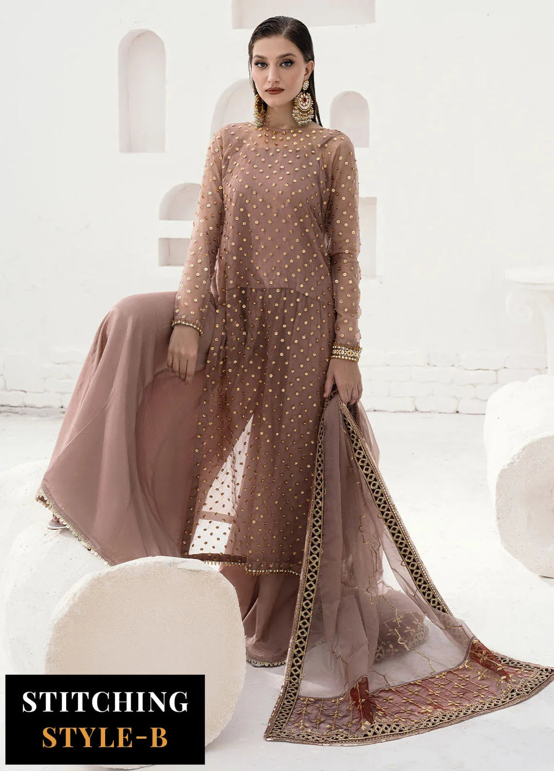 Savoir by Sahane Embroidered Organza Suits Unstitched 3 Piece CT-140001 Lirio - Luxury Collection