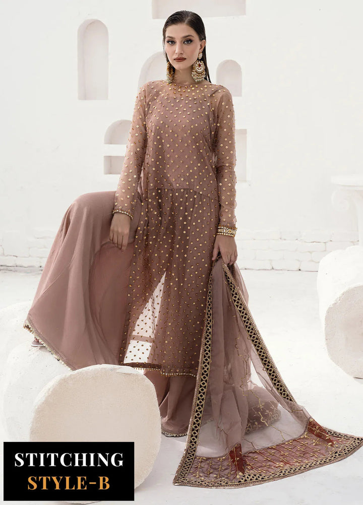 Savoir by Sahane Embroidered Organza Suits Unstitched 3 Piece CT-140001 Lirio - Luxury Collection