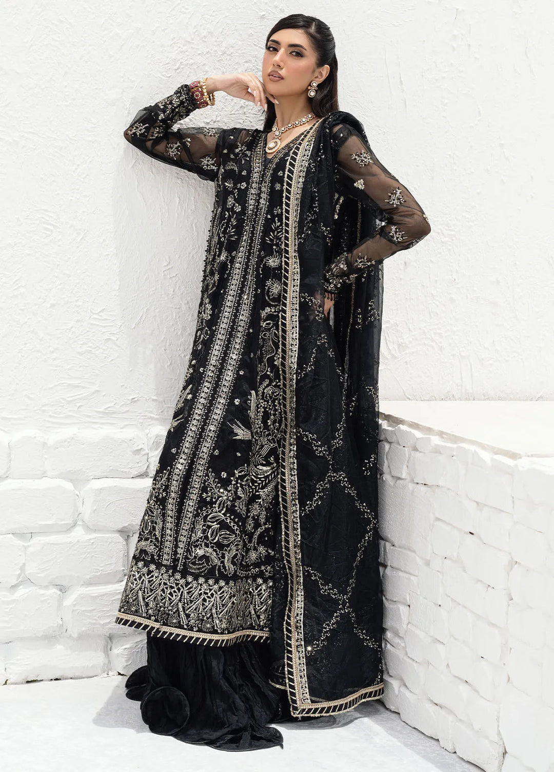 Savoir by Sahane Embroidered Organza Suits Unstitched 3 Piece CT-140007 Solene - Luxury Collection