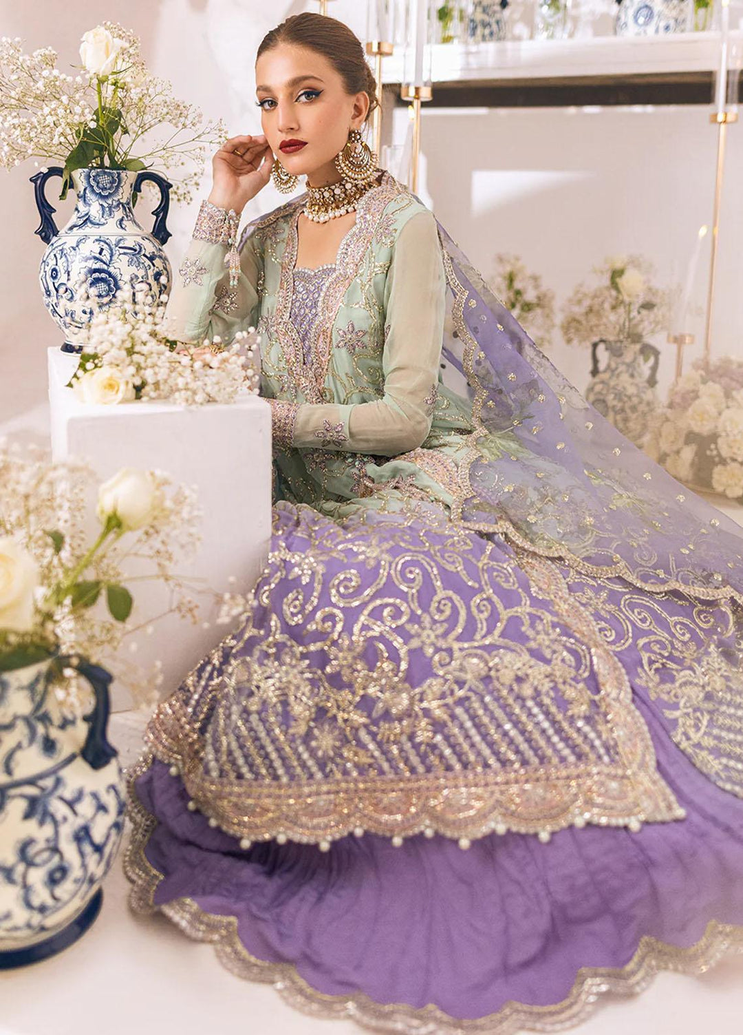 Sawariya By Roheenaz Embroidered Chiffon Suits Unstitched 4 Piece RNZ23S Runch230104 - Luxury Collection