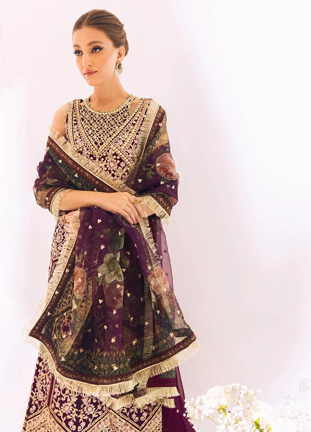 Sawariya By Roheenaz Embroidered Chiffon Suits Unstitched 4 Piece RNZ23S Runch230107 - Luxury Collection