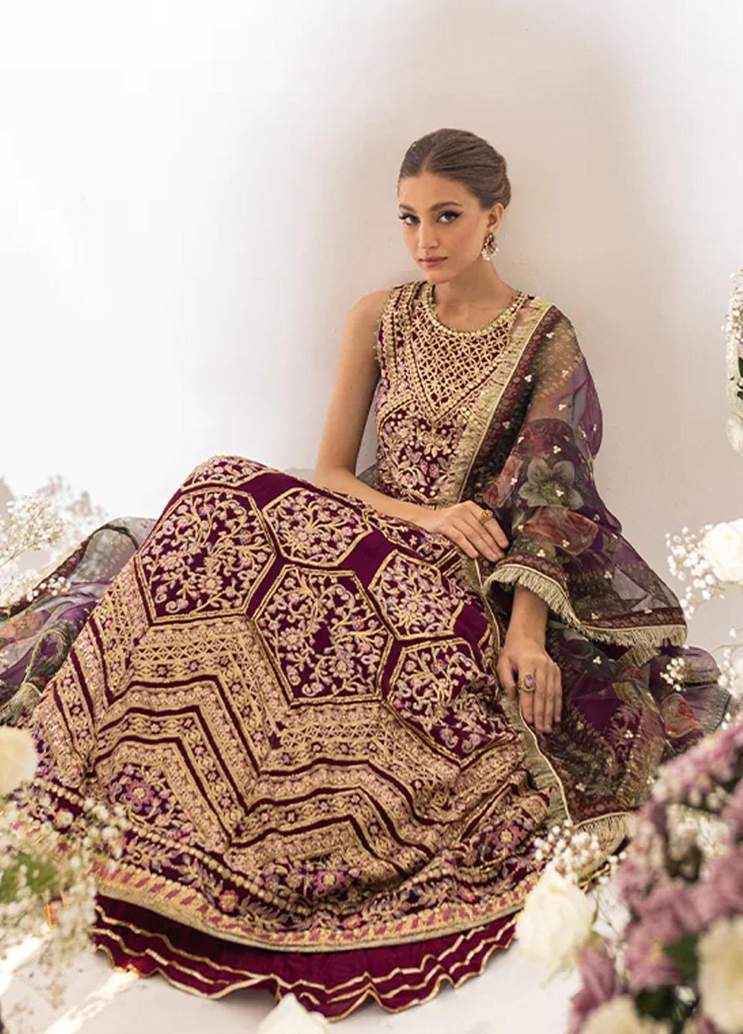 Sawariya By Roheenaz Embroidered Chiffon Suits Unstitched 4 Piece RNZ23S Runch230107 - Luxury Collection