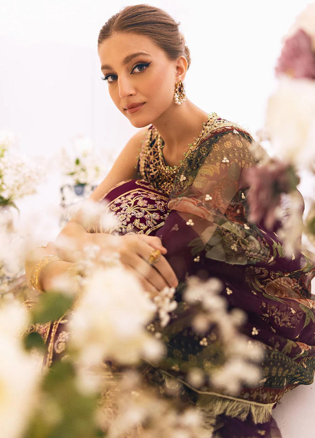 Sawariya By Roheenaz Embroidered Chiffon Suits Unstitched 4 Piece RNZ23S Runch230107 - Luxury Collection