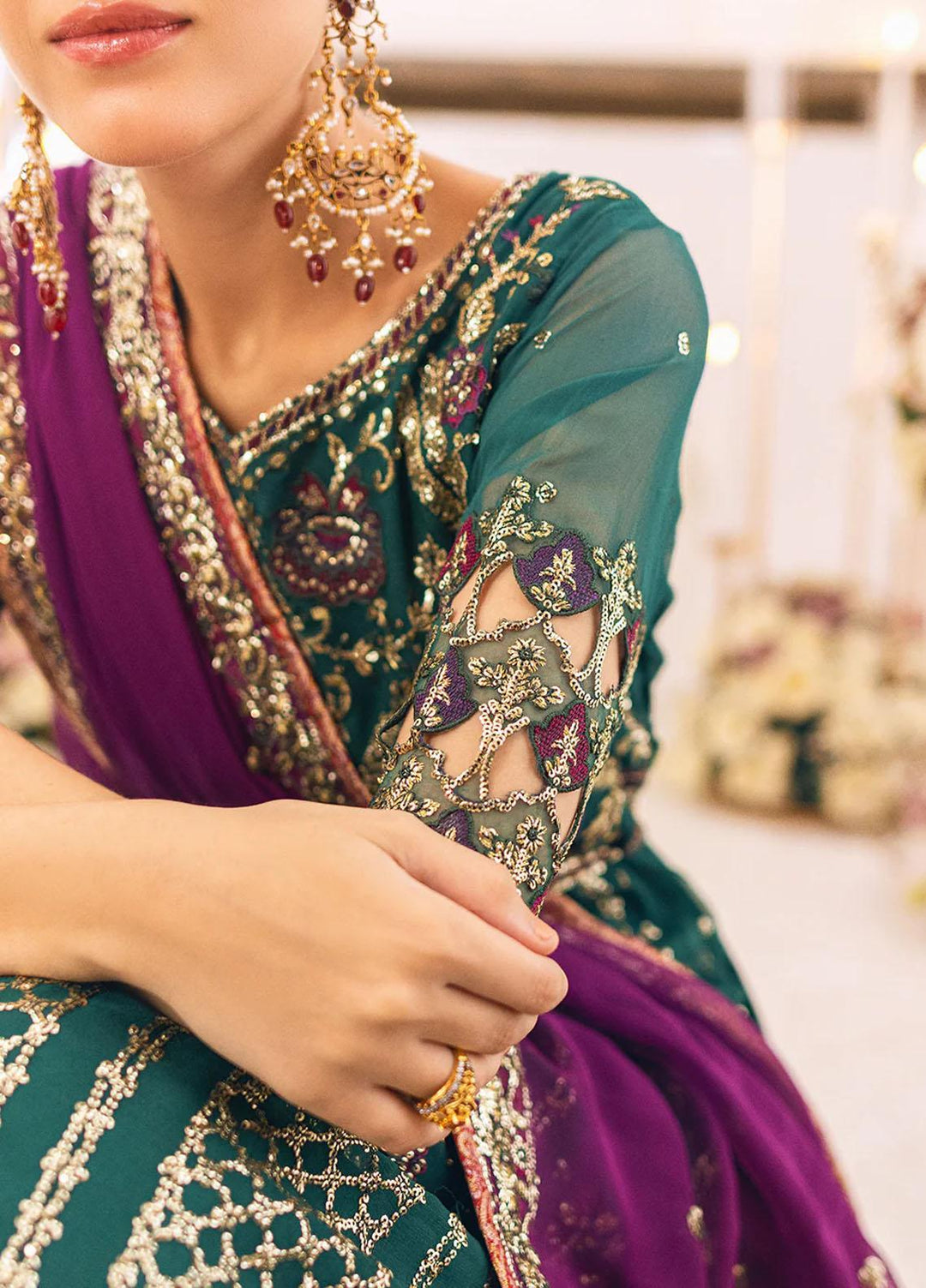 Sawariya By Roheenaz Embroidered Chiffon Suits Unstitched 4 Piece RNZ23S Runch230108 - Luxury Collection