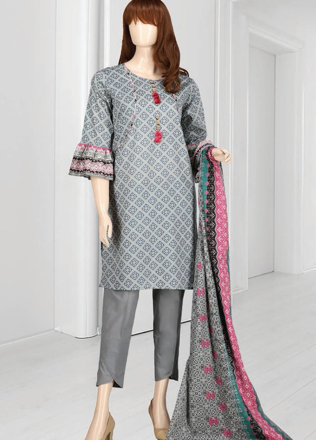 Mushk By Saya Printed Lawn Suits Unstitched 3 Piece SY21MUG-2108-29C LATTAFA - Summer Collection