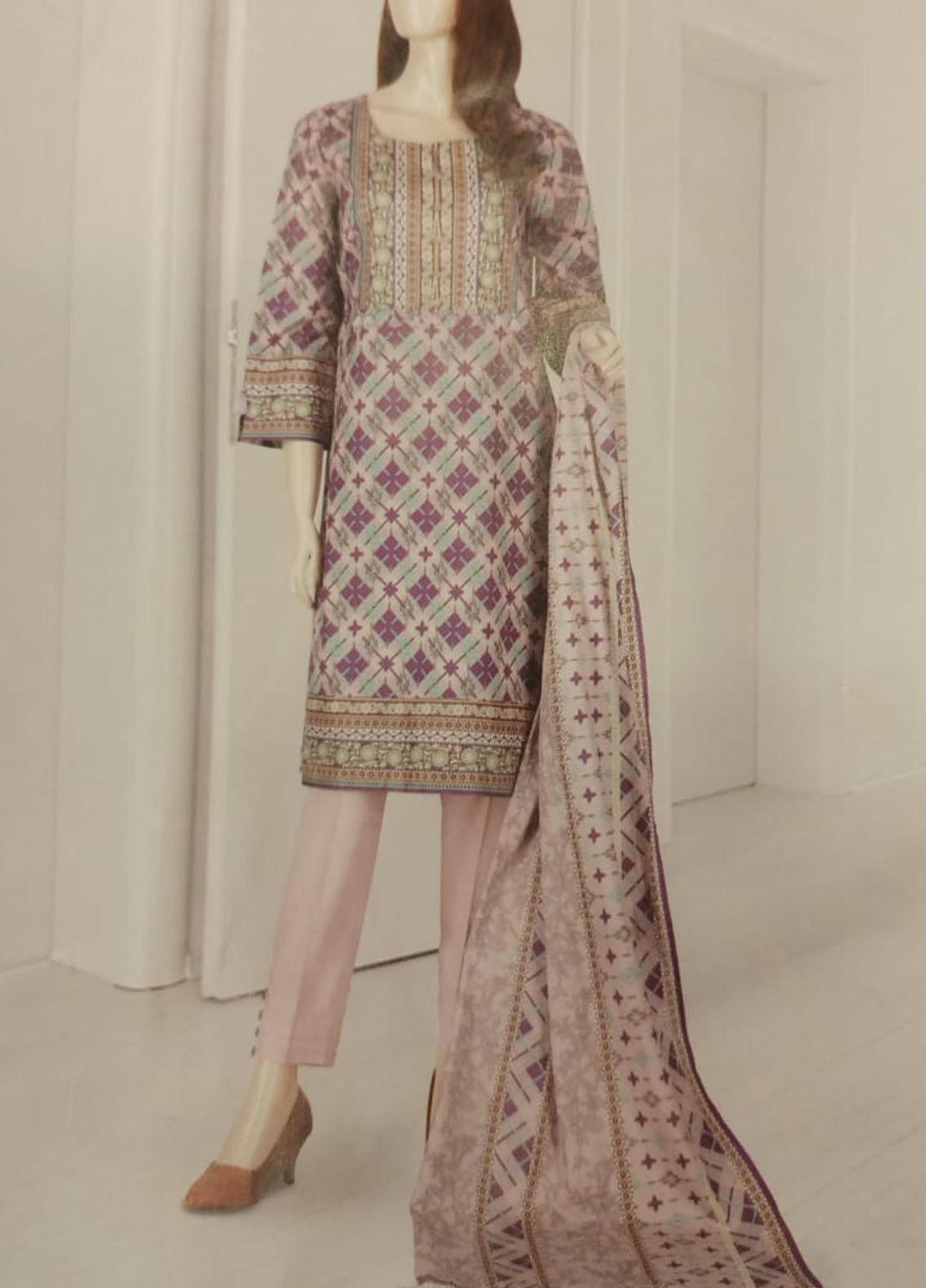 Mushk By Saya Printed Lawn Suits Unstitched 2 Piece SY21MUP-2108-18B BANI - Summer Collection